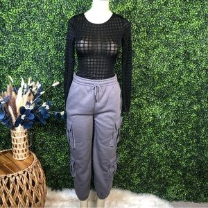 Gray Cargo‎ Jogger Pants